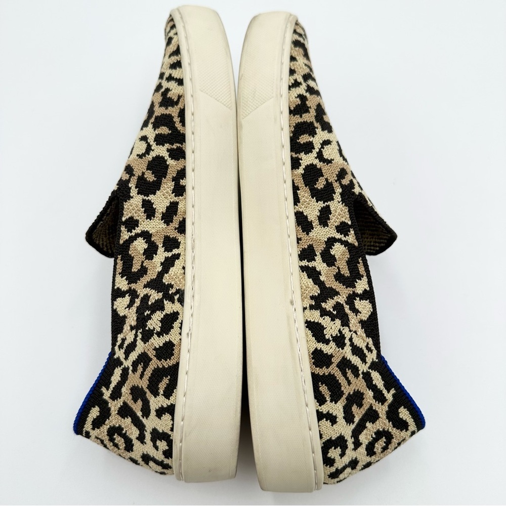 Rothy's The Original Slip On Sneaker Desert Cat Leopard Print Shoes - Picture 5 of 12